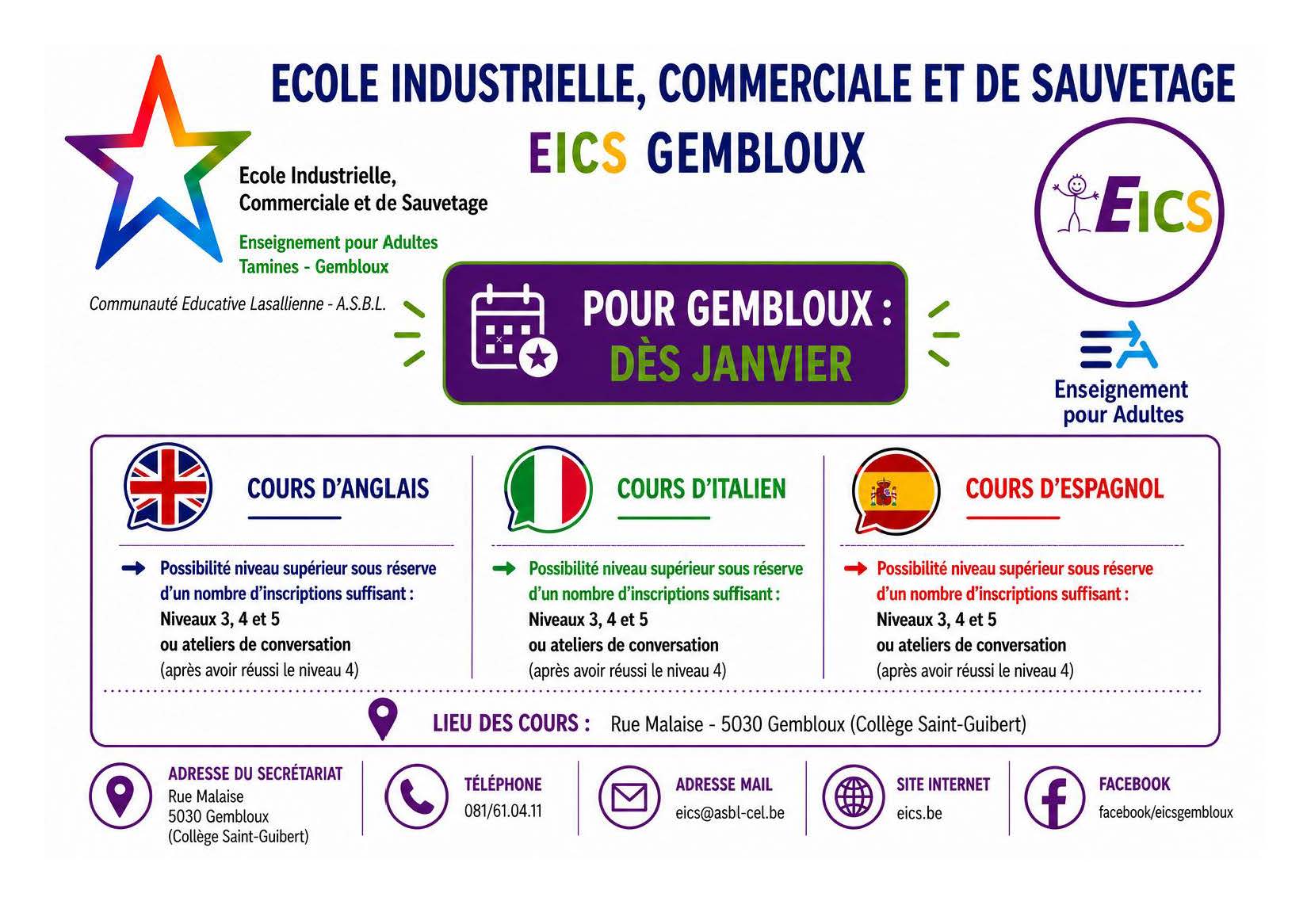 Langues janvier Gembloux